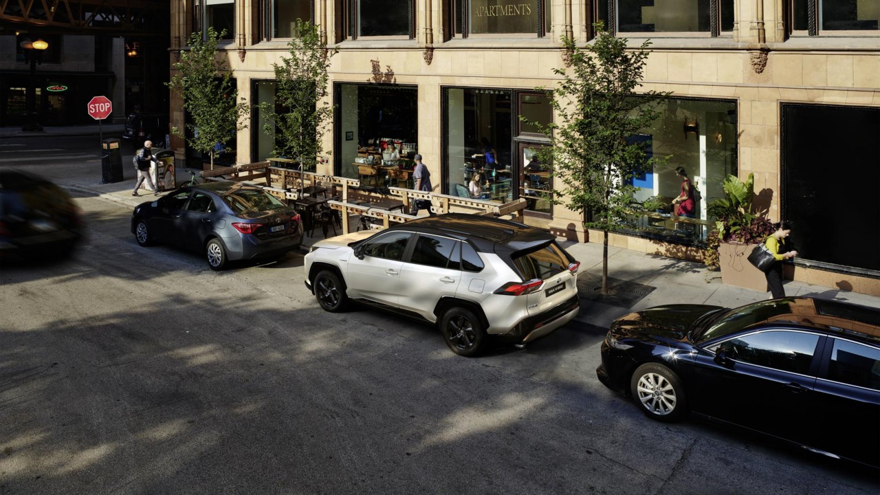 Toyota Corolla Hatchback parked in road